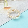 Glass Pearl Beads Finger Rings RJEW-TA00005-2