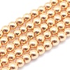 Electroplate Non-magnetic Synthetic Hematite Beads Strands G-L485-01C-LG-1