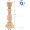 Gorgecraft 2Pcs Natural Wooden Candle Holder DJEW-GF0001-19-7