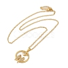 Brass Micro Pave Clear Cubic Zirconia Pendant Necklaces for Women LS-NJEW-S429-05G-02-2