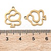 Hollow 201 Stainless Steel Pendants STAS-F337-10E-G-3