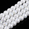 Electroplate Opaque Glass Beads Strands LS-GLAA-T032-P6mm-AB02-1