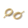 Brass Micro Pave Cubic Zirconia Pendants Bails KK-D324-10G-2