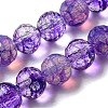 Baking Paint Glass Bead Strands GLAA-G116-02B-1