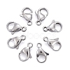 Tarnish Resistant 304 Stainless Steel Lobster Claw Clasps STAS-AB11-1