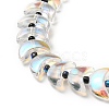 Transparent Electroplate Glass Beads Strands X-EGLA-E030-01O-3