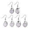 Natural & Synthetic Gemstone Dolphin Dangle Earrings with Crystal Rhinestone EJEW-A092-20P-2