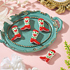 5Pcs Boot Baking Paint Glass Enamel  Beads LAMP-TADJ0001-08C-5