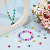 250Pcs 10 Colors Spray Painted Crackle Glass Beads CCG-PA0001-05-4