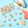 40Pcs 4 Colors Opaque Resin Cabochons CRES-SC0003-11-7