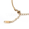 Crystal Rhinestone Roman Number Charm Bracelet BJEW-G669-04G-3