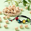 104Pcs 26 Style Unfinished Natural Wood European Beads WOOD-LS0001-03-6