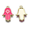 Spray Painted Alloy Pendants PALLOY-Q436-009C-NR-3