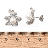 Brass Micro Pave Cubic Zirconia Enamel Stud Earrings CU-CBABA66-12A-P-5