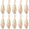 20Pcs Brass Micro Pave Cubic Zirconia Pendants KK-BBC0025-98-1