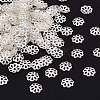 Silver Color Plated Brass Bead Caps X-EC134-S-1