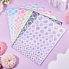 6 Sheets 6 Colors Waterproof PVC Self Adhesive Stickers DIY-TA0013-95-5