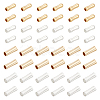 48Pcs 4 Style Brass Tube Beads KK-BC0012-92-1