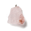 Raw Rough Natural Ferruginous Quartz Pendants G-A028-01F-2