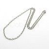 Tarnish Resistant 304 Stainless Steel Necklaces NJEW-F027-40-3.5mm-1