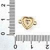 Brass Clear Cubic Zirconia Connector Charms KK-U065-08G-3