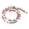 Christmas Theme Opaque Electroplate Glass Beads Strands X-GLAA-P056-4mm-A02-2