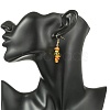 Natural Amber Chip Dangle Earrings EJEW-JE07018-2