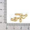 Brass Heart with Fe Faith Connector Charms KK-C114-02G-3