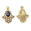 Brass Cubic Zirconia Pendants KK-K338-02G-04-2