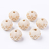 Unfinished Natural Wood European Beads WOOD-S057-023B-1