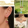 10Pcs 10 Colors Glass Seed Beaded Fruit Charms PALLOY-YW00080-6