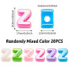 20Pcs UV Plating Opaque Acrylic European Beads OACR-TADJ0001-16Z-3