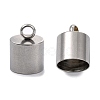 Tarnish Resistant Smooth Surface 201 Stainless Steel Cord Ends X-STAS-R063-97-3