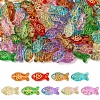90Pcs 9 Colors Metal Enlaced Handmade Lampwork Beads LAMP-CJ0003-07-1
