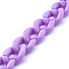 Handmade Opaque Acrylic Curb Chains AJEW-JB00662-03-3