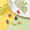 Column Handmade Millefiori Glass Lampwork Charms X-PALLOY-JF00552-4