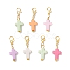 Acrylic Cross Pendant Decorations HJEW-JM03778-01-2