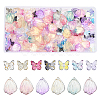 208Pcs Transparent Spray Painted Glass Charms GLAA-BC0001-14-1