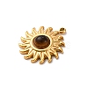 Natural Tiger Eye Sun Charms STAS-I331-30G-2