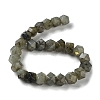 Natural Labradorite Star Cut Round Beads Strands G-M418-C10-01-3