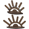 2Pcs Sun Rise Shaped Wooden Ring Display Stands RDIS-FG0001-27-1