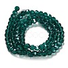 Faceted(32 Facets) Electroplate Glass Bead Strands X-EGLA-R015-4mm-13-4