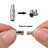 Tarnish Resistant 304 Stainless Steel Locking Tube Magnetic Clasps X-STAS-H019-5-3