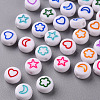 White Opaque Acrylic Beads MACR-N008-41-1