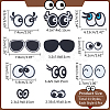 Nbeads 11 Styles Eye Cotton Embroidery Iron on Clothing Patches DIY-NB0010-15-2