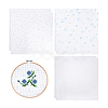 6Pcs 3 Colors 11CT Cross Stitch Fabric Sheets AJEW-PH0006-56-6