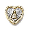 Brass Micro Pave Cubic Zirconia Pendants Set KK-V010-08GP-01-1