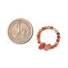 Natural Red Agate Beaded Rings RJEW-TA00191-04-3