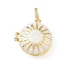 Brass Enamel Photo Locket Pendants KK-A303-19A-G-1