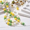 160Pcs 4 Colors Farmhouse Country and Rustic Style Painted Natural Wood Beads WOOD-LS0001-01I-5